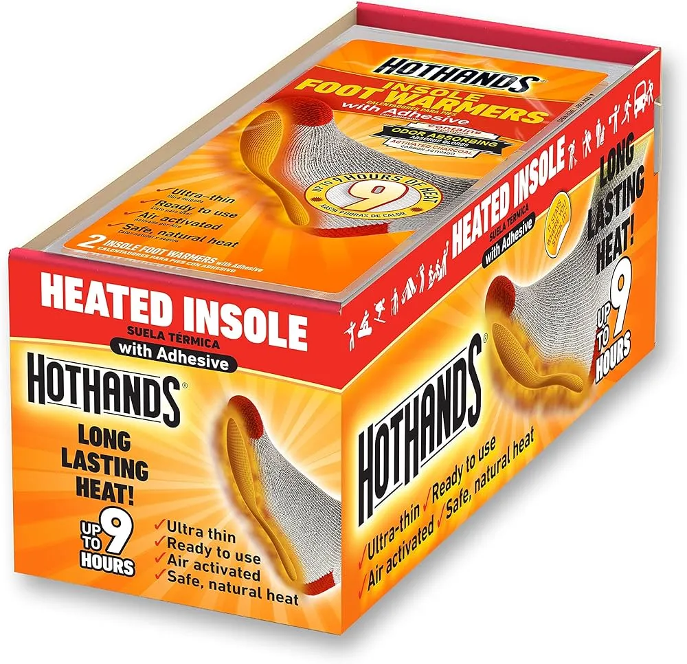 Hothands Insole Foot Warmer 16 pairs 9 hour W/ adhesive