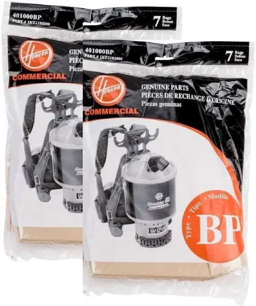 Hoover & Royal Back Pack Vacuum Type BP Bags