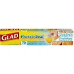 Glad Press'n Seal Food Plastic Wrap, 70 Square Foot Roll, 12/Carton