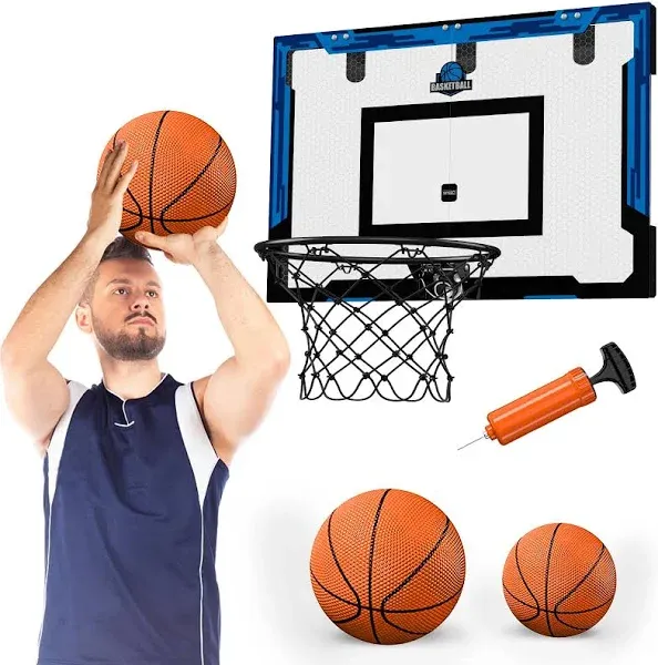 24&#034;X16&#034; Large Indoor Basketball Hoop for Adults, Sturdy over the Door Basketball