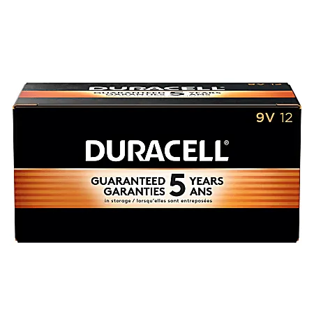 Duracell Coppertop 9V Alkaline Batteries Mn1604bkd