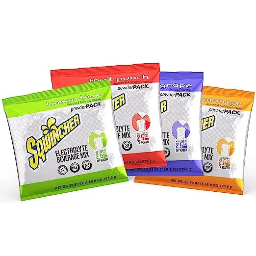 Sqwincher Powder Pack, Assorted Flavor Electrolyte Drink Concentrate, 23.83 oz Packet (Pack of 32)