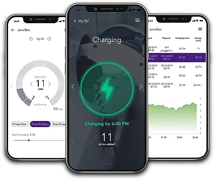 JuiceBox 40 Smart Electric Vehicle (EV) Charging Station with WiFi - 40 amp Level 2 EVSE, 25-Foot Cable, UL & Energy Star Certified, Indoor/Outdoor Use (NEMA 14-50 Plug, Gray)…