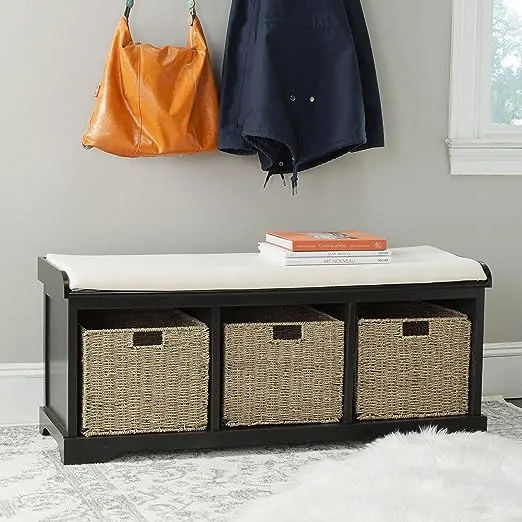 Safavieh Lonan Wicker Storage Bench