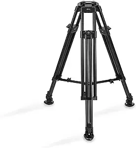 Proaim 100mm Bowl Head Tripod Stand with Rubber Tripod Shoes. Payload up to 80kg/176lb. for DSLR Camera Slider, Fluid Head, Jib/Crane. (P-TP-100-B)