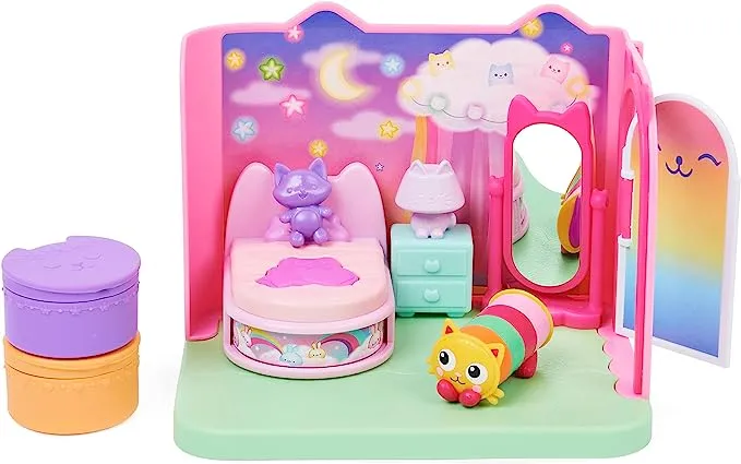 Gabby’s Dollhouse, Pillow Cat’s Sweet Dreams Bedroom Playset with Figure