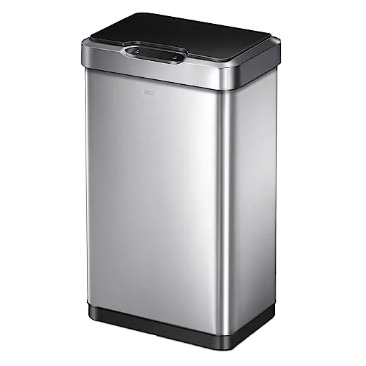 13.2 Gallon Touchless Rectangular Motion Sensor Trash Can