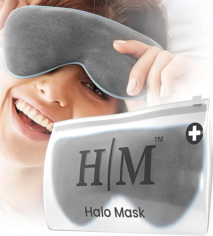 MyHalos Microwave Activated Moist Heat Eye Compress for Dry Eyes and Stye Treatment - Heated Eye Mask for Dry Eyes -Our Dry Eye Therapy Mask Relives Blepharitis & Pink Eye -Warm Compress for Eyes