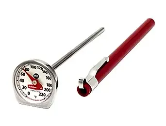 Rubbermaid Dishwasher-Safe Industrial-Grade Analog Pocket Thermometer, 0F to 220F