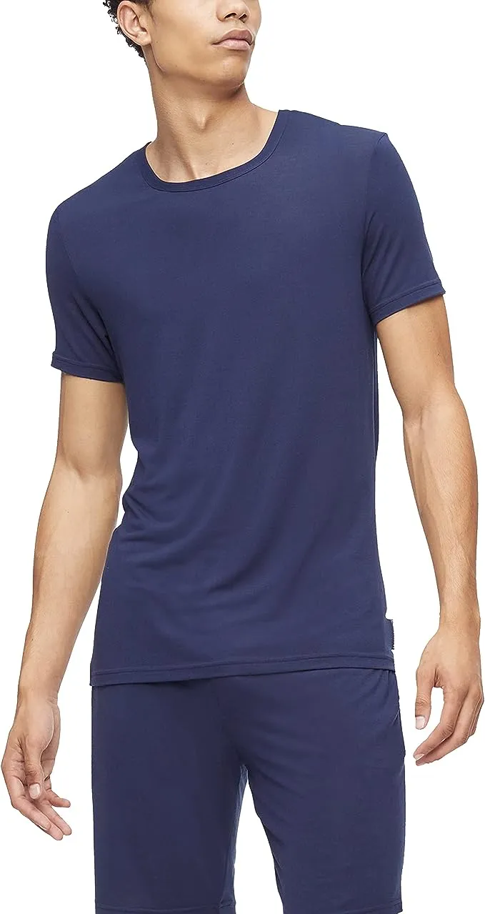 Calvin Klein Camiseta de cuello redondo modal ultra suave y moderna para hombre