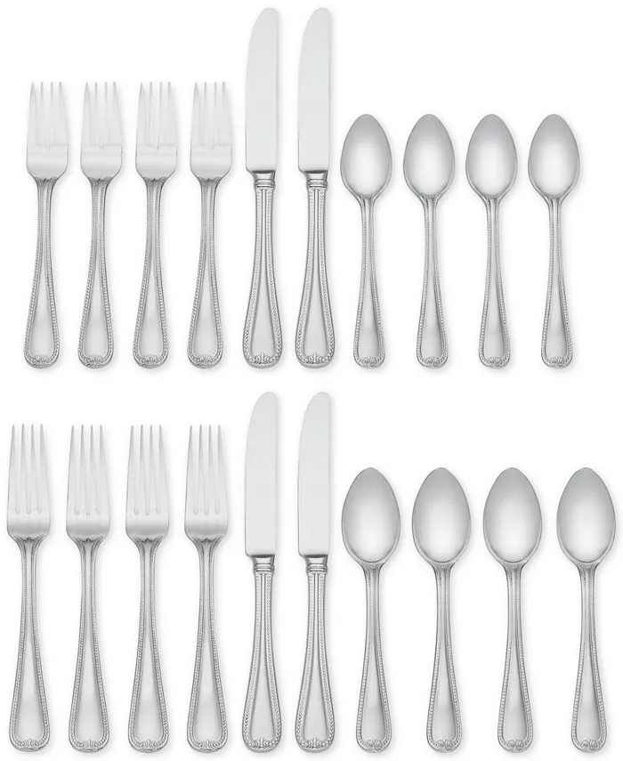 Lenox Vintage Jewel 20-Piece Flatware Set, 3.60 LB, Metallic