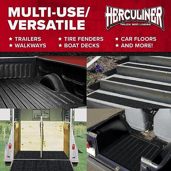 HERCULINER Black 6 Foot Truck Bed Roll on Bedliner Kit