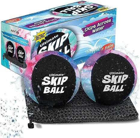 Activ Life Gifts for Kids [Water Skip Balls] Beach Games for Adults and Family Basket Stuffers Boys Girls