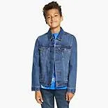 Kid&#x27;s Light Blue Denim Levi&#x27;s Jean Jacket - size M