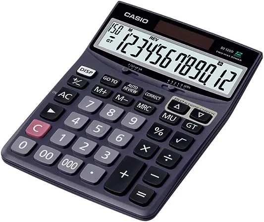 Casio DJ-120D Business Desktop Calculator with Check & Correct, Black