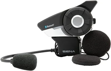 Sena 20S EVO Motorrad-Bluetooth-Headset, Kommunikationssystem mit HD-Lautsprechern, Schwarz