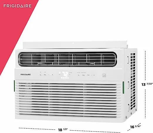 Frigidaire 8 000 BTU 350 pieds carrés Climatiseur de fenêtre intelligent avec Wi-Fi et télécommande en blanc, FHWW084WD1