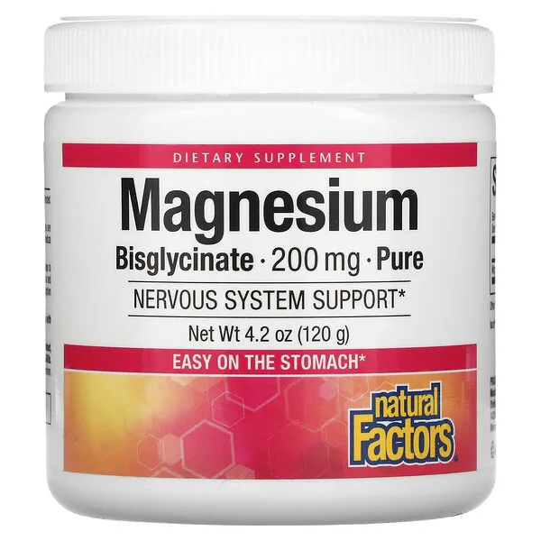 Natural Factors Magnesium Bisglycinate 200 mg Pure