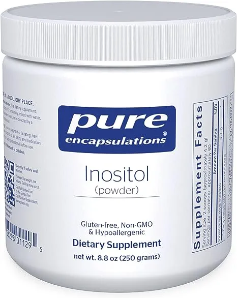 Pure Encapsulations Inositol (Powder) - Supplement to Support Energy, Nervous System & Ovarian Function* - with Myo-Inositol - 8.8 Ounces