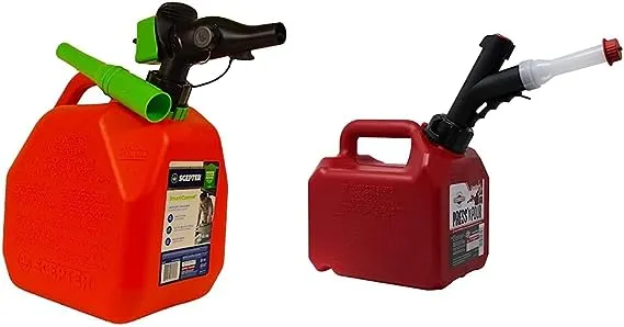 Scepter FR1G252 Fuel Container with Spill Proof Smart Control Spout with Bonus Funnel, Red Gas Can, 2 Gallon