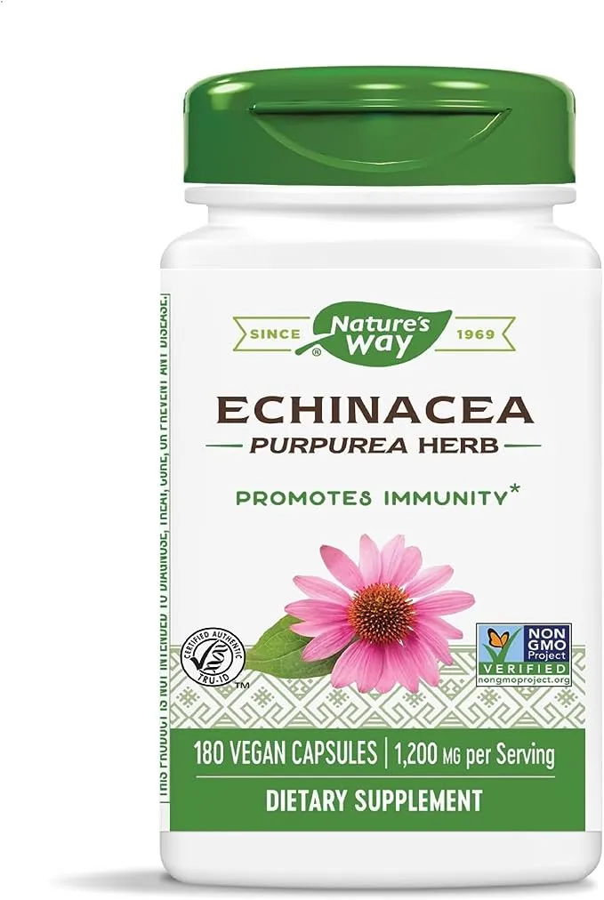 Nature's Way, Echinacea Purpurea Herb, 400 mg, 180 Vegan Capsules