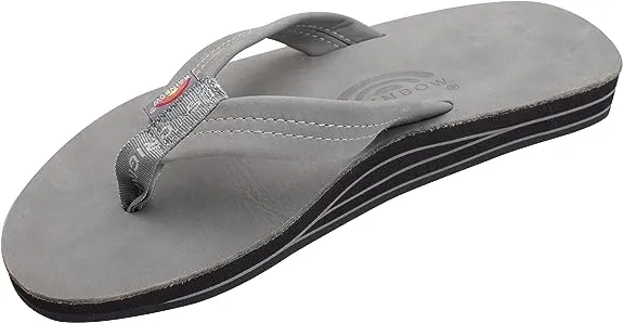 Rainbow Sandals Men's Premier Leather Double Layer Arch, Dark Brown / 8.5-9.5