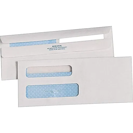 Quality Park Double Window Redi-Seal Security-Tinted Envelope