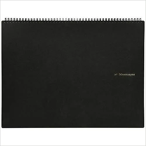 Maruman Mnemosyne Notebook 12.2 x 16.5 Inches (Horizontal A3), 5mm-squared, 70 Sheets (N167)