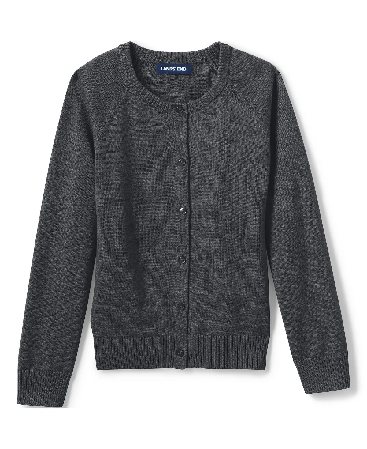 Lands' End School Uniform Girls Cotton Modal Cardigan Sweater