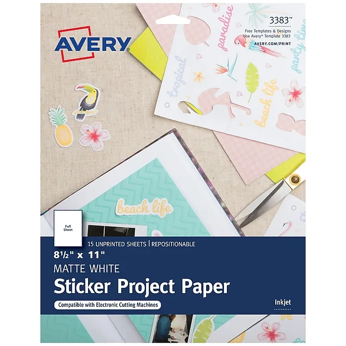 Avery Sticker Project Paper