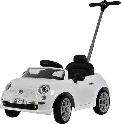 Best Ride On Cars Fiat 500 Push Car Stroller ,White