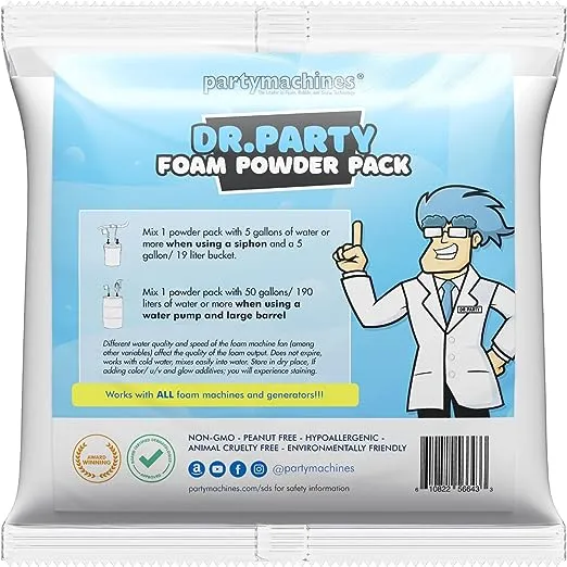 Dr.Party Single Foam Powder Pack - Create Up to 120 Gallons of Foam in Minutes - Ultimate Foam Party Solution