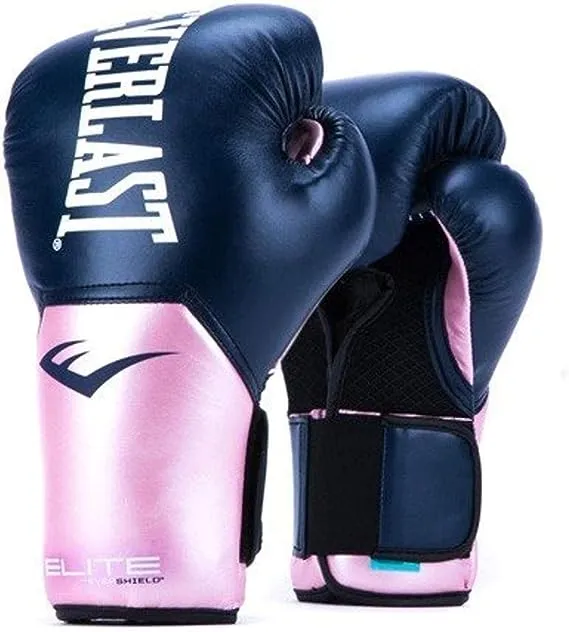 Everlast Elite Training Gloves: Pink/Blue, 12 Oz Power!