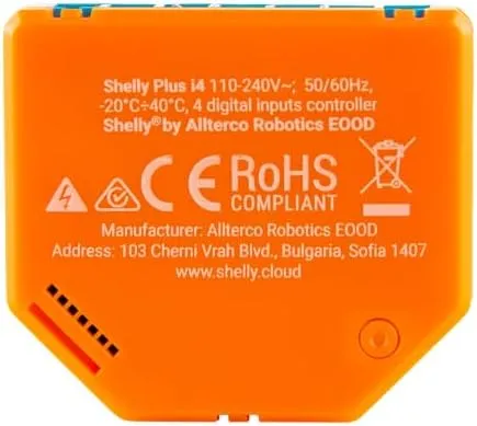 Shelly Plus i4, Orange