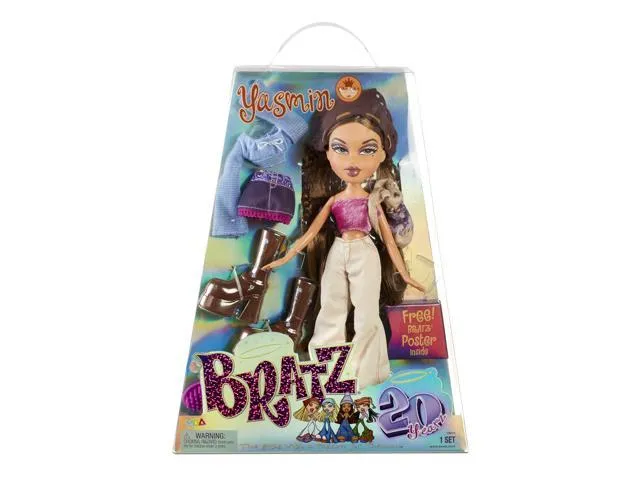 bratz 20 yearz special anniversary edition original fashion doll yasmin with accessories and holographic poster | collectible doll | for collector adults and kids of all ages