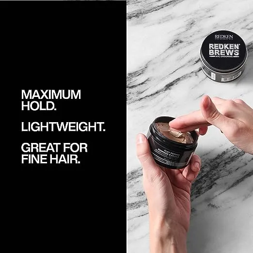 Brews Clay Pomade by Redken for Men - 3.4 oz