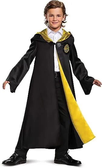 Harry Potter Robe, Official Hogwarts Wizarding World Costume Robes, Deluxe Kids Size Dress Up Accessory