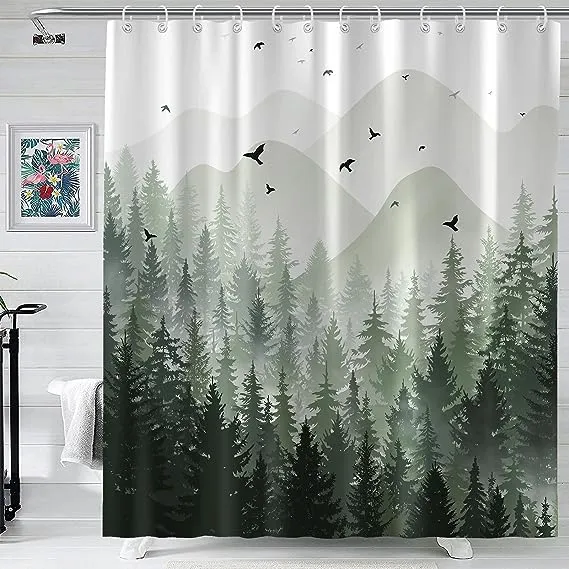 ALALAL Abstract Art Shower Curtains for Bathroom, Polyester Fabric Shower Curtain Sets with 12 Hooks, Waterproof Modern Bathroom Decor Curtain, Machine Washable,72x72 Inch