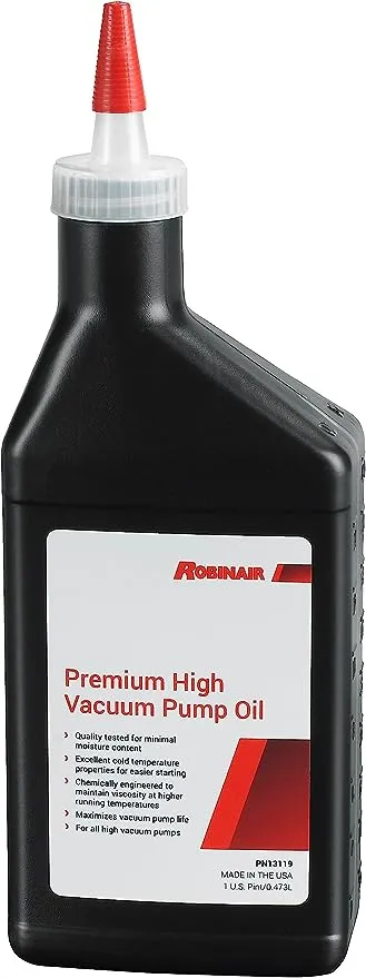 Robinair 13119 Premium High Vacuum Pump Oil; 1 Pint (Single)