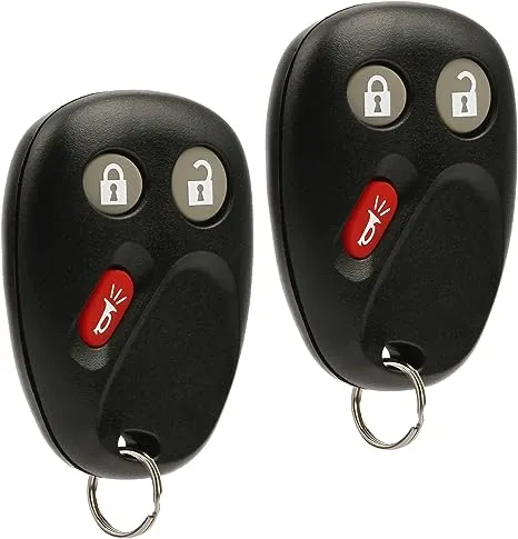 Key Fob Keyless Entry Remote fits 2003-2006 Chevy Tahoe Suburban Silverado Avalanche Equinox SSR / GMC Sierra Yukon / Cadillac Escalade / Hummer H2 / Pontiac Torrent / Saturn Vue (LHJ011), Set of 2