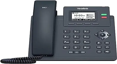 Yealink T31P IP Phone, 2 VoIP Accounts. 2.3-Inch Graphical Display. Dual-Port 10/100 Ethernet, 802.3af PoE, Power Adapter Not Included (SIP-T31P)