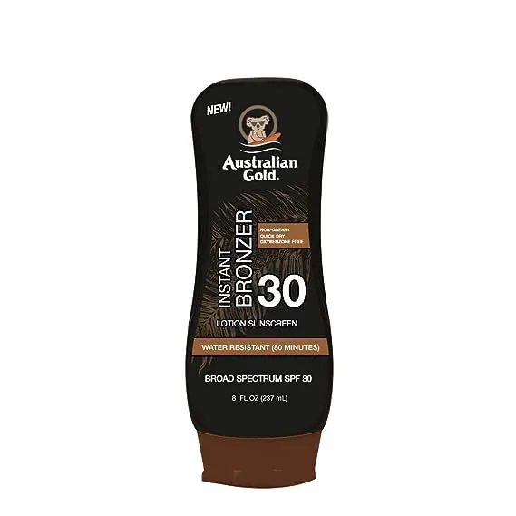 Australian Gold SPF 30 Lotion Sunscreen with Instant Bronzer