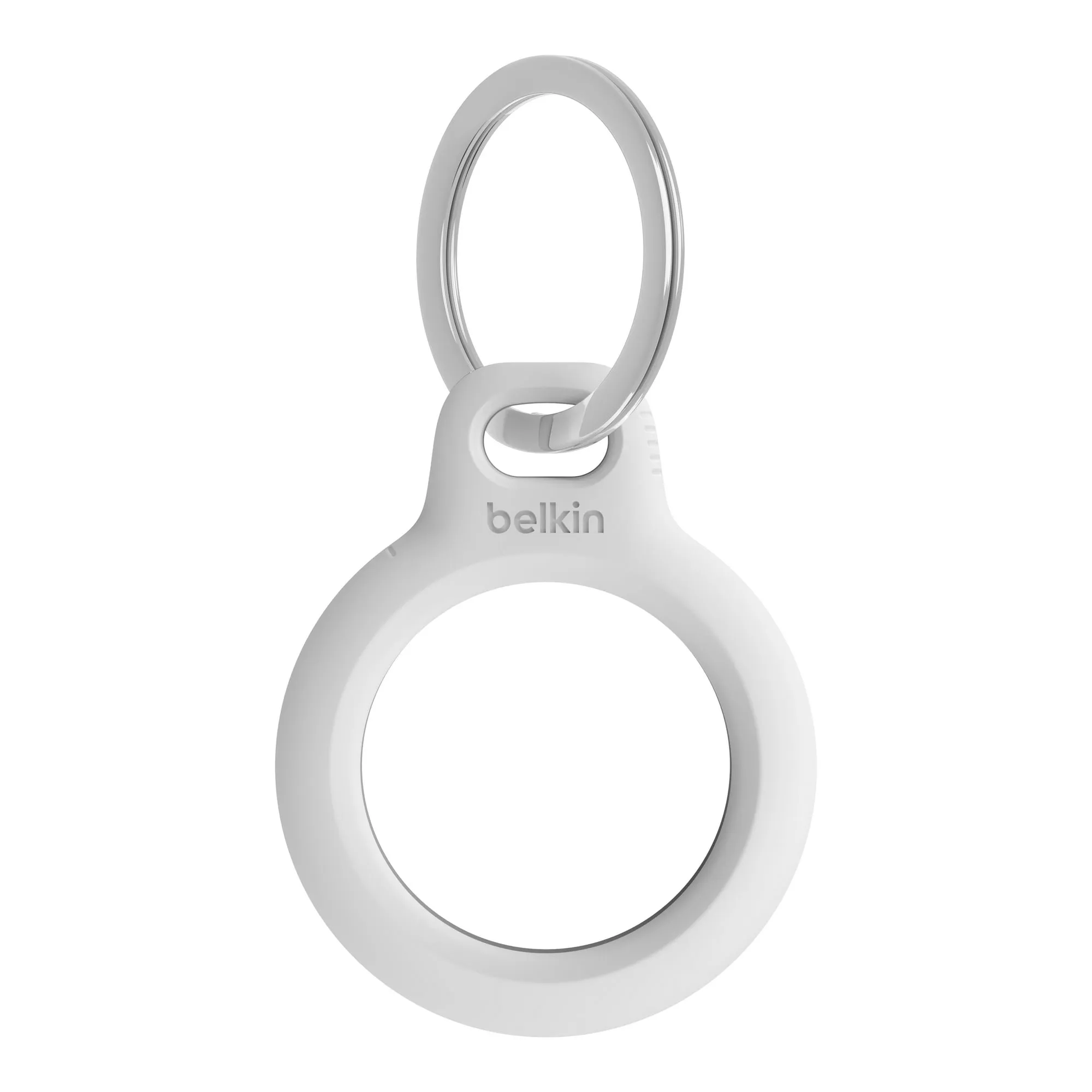 Belkin Apple AirTag Secure Holder with Key Ring, Durable Scratch Resistant Case With Open Face & Raised Edges, Protective AirTag Keychain Accessory for Pets, Luggage, Backpacks & More - 2-Pack Blue