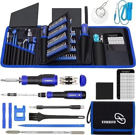 STREBITO Precision Screwdriver Set 191-Piece Multi-Bit Screwdriver 1/4 inch Nut Driver Home Improvement Tool Electronic Repair Kit for Computer,