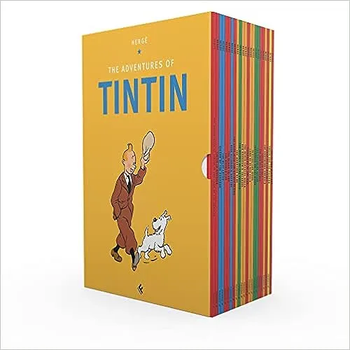 Tintin Paperback Boxed Set 23 titles: The Complete Official Classic Children’s Illustrated Mystery Adventure Series