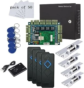 Mengqi-control TCP/IP 4 Door Entry Access Control Panel Kit Electric Strike Fail ...