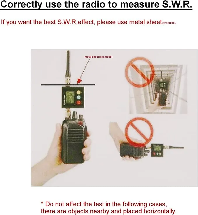 Mcbazel Surecom SW-102 Digital VHF/UHF 125-525Mhz Antenna Power & SWR MeterMcbazel Surecom SW-102 Digital VHF/UHF 125-525M…