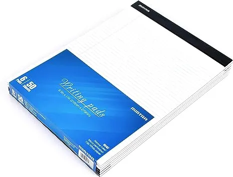 Mintra Office Basic Legal Pads 6pk, 8.5in x 11in, Narrow Ruled, White