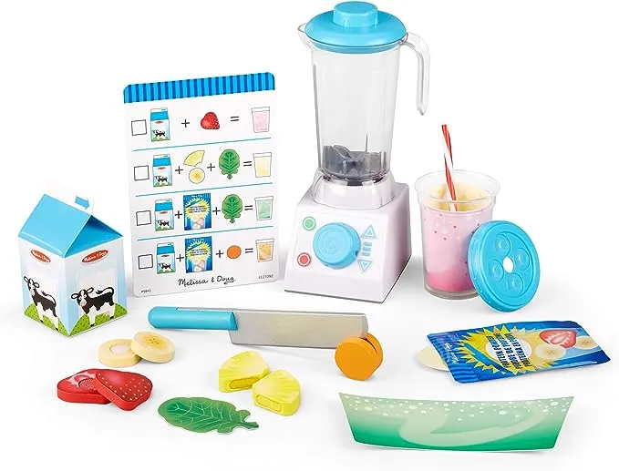 Melissa & Doug Smoothie Maker Blender Set with Play Food - 22 Pieces