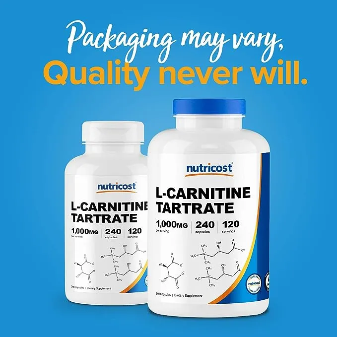 L-Carnitine Tartrate 1 000 mg - 120 Capsules (500 mg per Capsule)